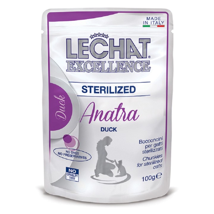 Monge 4x100g Excellence Flow Sterilized Duck/Rabbit cat (121122_Z A)